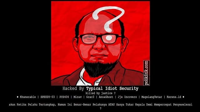 Situs Bareskrim Polri diretas, Tampilkan Wajah Novel Baswedan