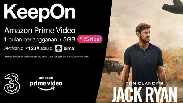 KeepOn, Paket Internet Terbaru Tri Gratis Nonton Amazon Prime video