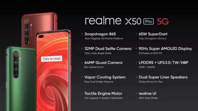 Realme X50 Pro 5G Resmi dirilis, Ini Spesifikasi dan Harganya