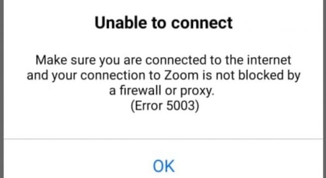 Mengatasi Masalah Unable to connect Error 5003 Pada Aplikasi Zoom