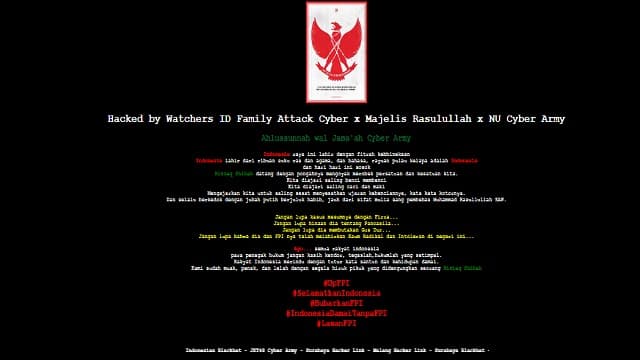 Retas Puluhan Website Pemda, Hacker Minta Polisi Tegas ke HRS Retas Puluhan Website Pemda, Hacker Minta Polisi Tegas ke HRS