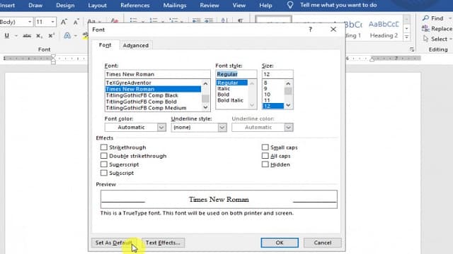 Begini Cara Mengubah Default Font di MS Word