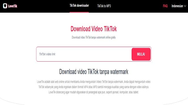 Lovetik, Situs Pengunduh Video TikTok Terbaik