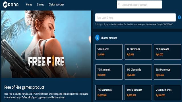 Mudah, Begini Cara Top Up Diamond FF di DANA