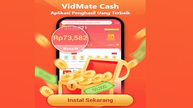 Cara Menggunakan Aplikasi Penghasil Uang VidMate Cash