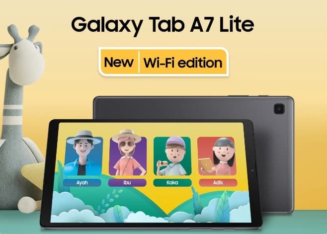 Harga Resmi Samsung Galaxy Tab A7 Lite WiFi di Indonesia