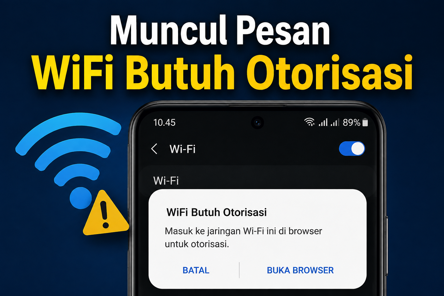 Muncul Pesan WiFi Butuh Otorisasi